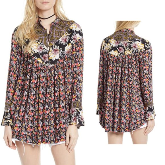 Free People Tops - Free People Wildflower Fields Flowy Tunic NWT XS